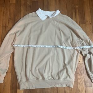 Unisex John Galt Brandy Melville Oversized Cream Sweater One Size